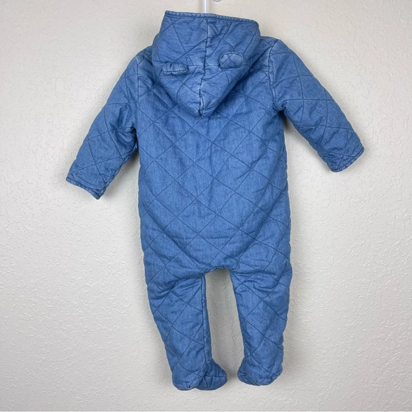 BabyGap Bear Quilted Chambray One Piece Jacket - Picture 6 of 7